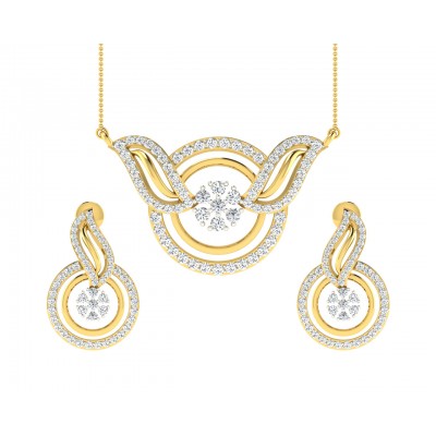Jena Diamond Pendant & Earring Set
